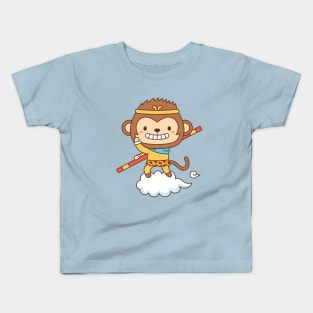 Cute Monkey King Sun Wukong Kids T-Shirt